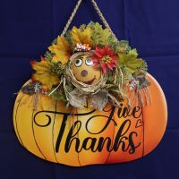 Pumpkin Wall Plaque - Give Thanks